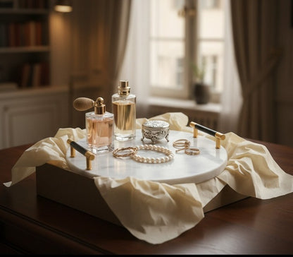 Carrara White Round Platter