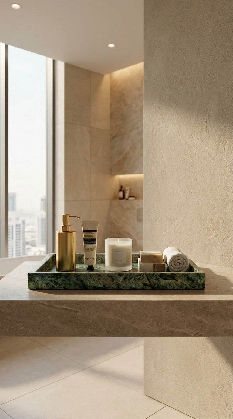 Green Marble Vanity Tray