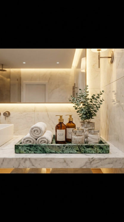 Green Marble Vanity Tray