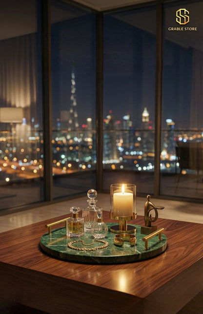 Green Luxury Round Platter