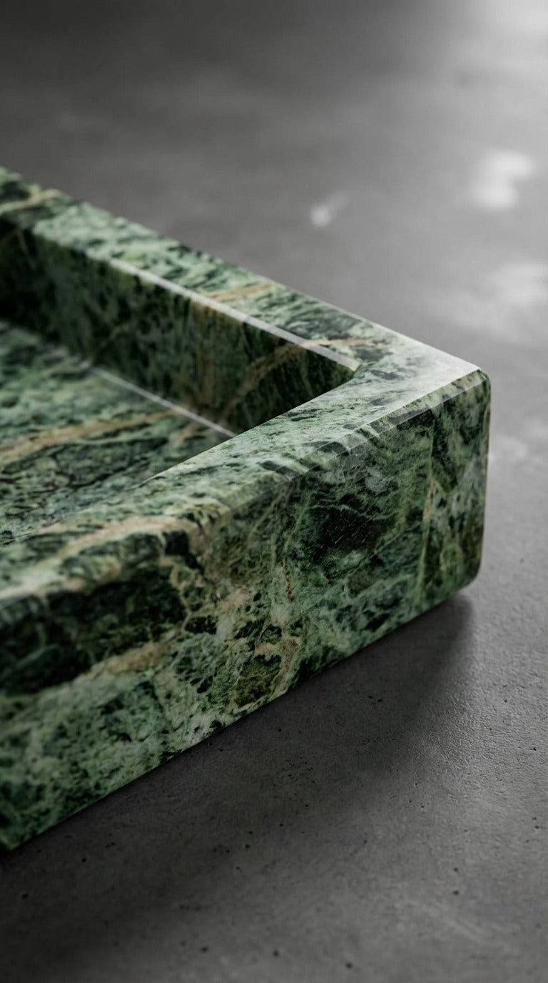 Green Marble Vanity Tray