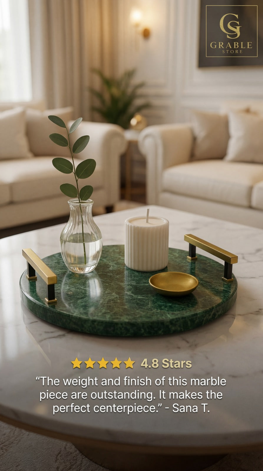 Green Luxury Round Platter