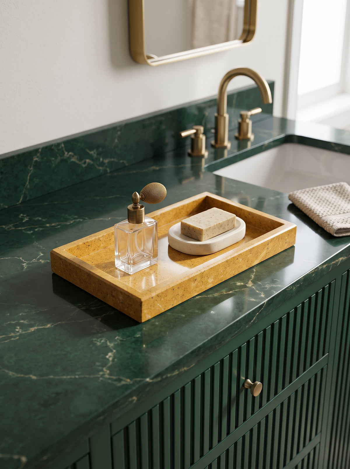 Gold Marble Vanity Tray