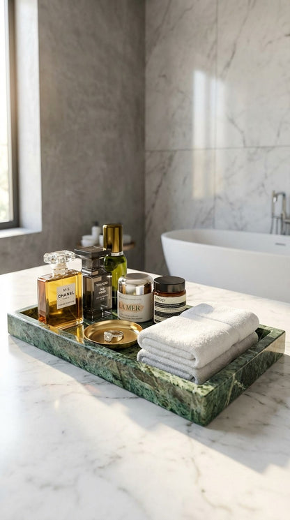 Green Marble Vanity Tray