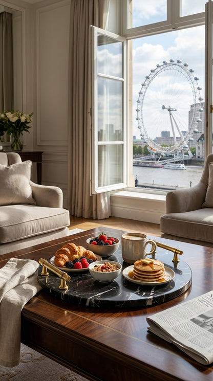 Black Diamond Round Platter