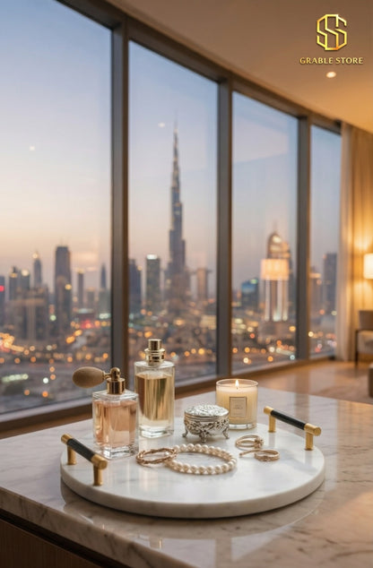 Carrara White Round Platter