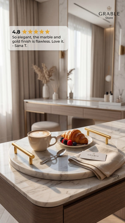 Carrara White Round Platter