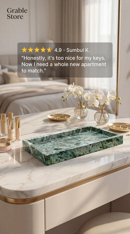 Green Marble Vanity Tray