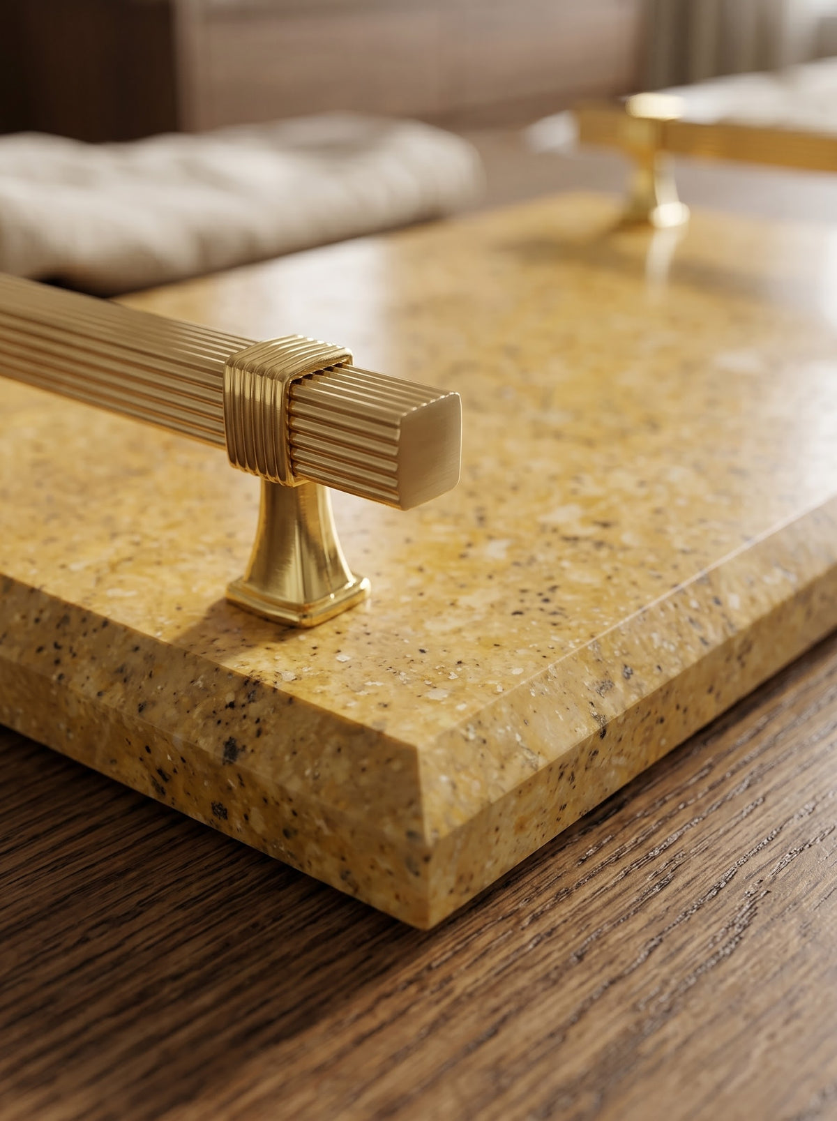 Gold Premium Marble Tray