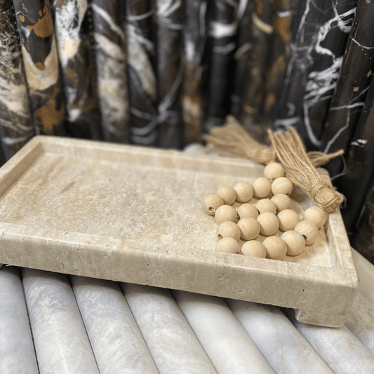 Travertine Beige Marble Bathroom Tray