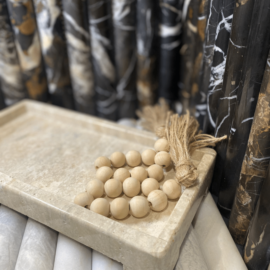 Travertine Beige Marble Bathroom Tray