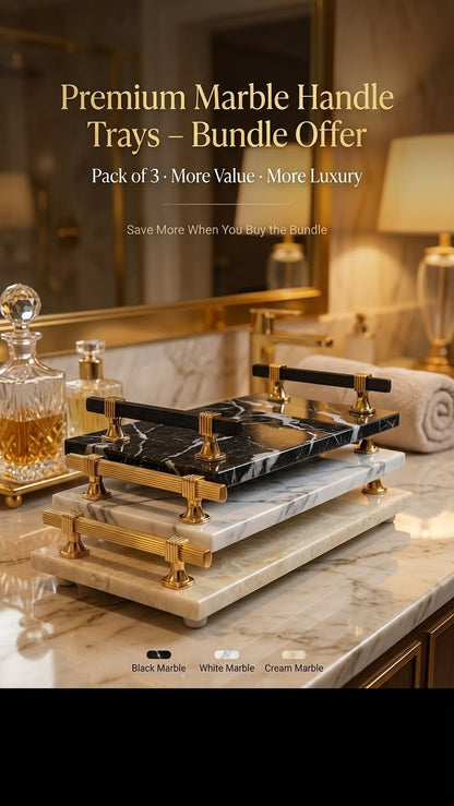 Premium Marble Trays Bundle – Pack of 3 Offer