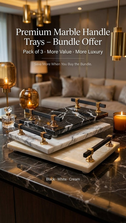 Premium Marble Trays Bundle – Pack of 3 Offer