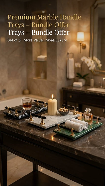Premium Marble Trays Bundle – Pack of 3 Offer
